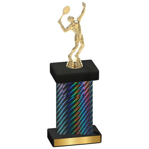 Single Black Carbon Fiber Tennis Trophy