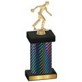 Single Black Carbon Fiber Bowling Trophy