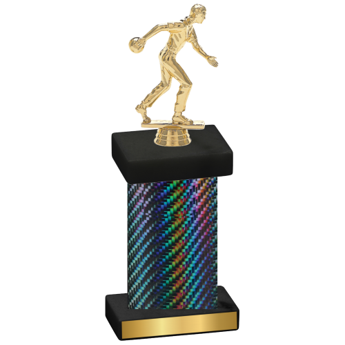 Single Black Carbon Fiber Bowling Trophy