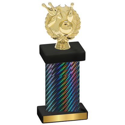 Single Black Carbon Fiber Bowling Trophy