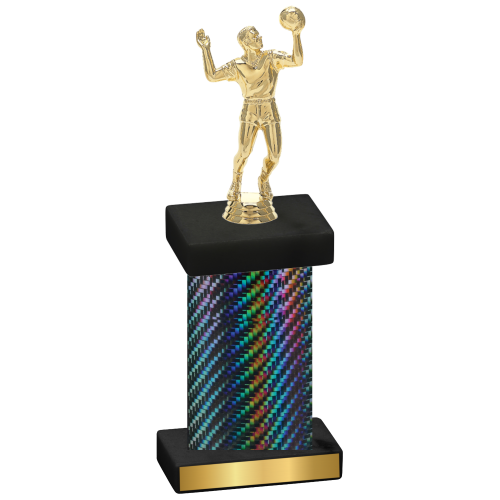 Single Black Carbon Fiber Volleyball Trophy