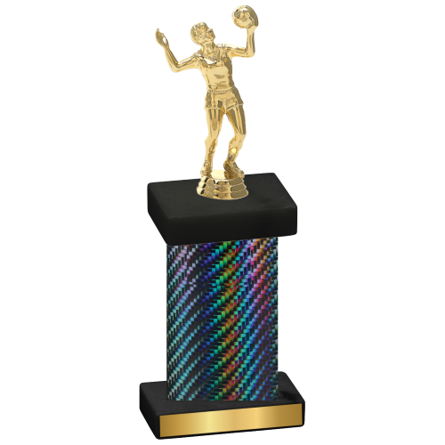 Single Black Carbon Fiber Volleyball Trophy