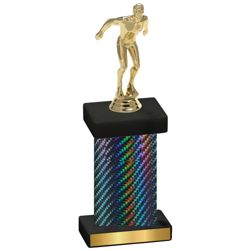 Single Black Carbon Fiber Swimming Trophy