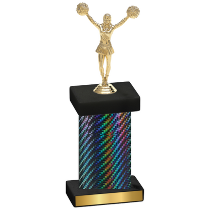 Single Black Carbon Fiber Cheerleading Trophy