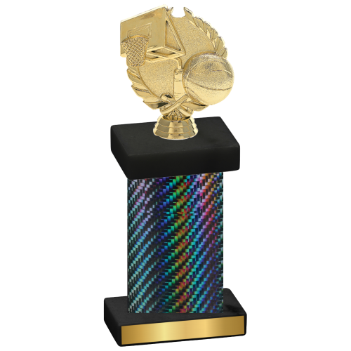 Single Black Carbon Fiber Basketball Trophy