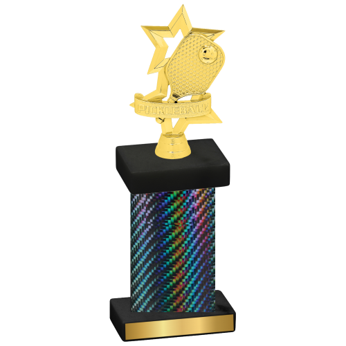 Single Black Carbon Fiber Pickleball Trophy