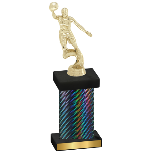 Single Black Carbon Fiber Basketball Trophy