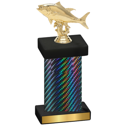 Single Black Carbon Fiber Fishing Trophy