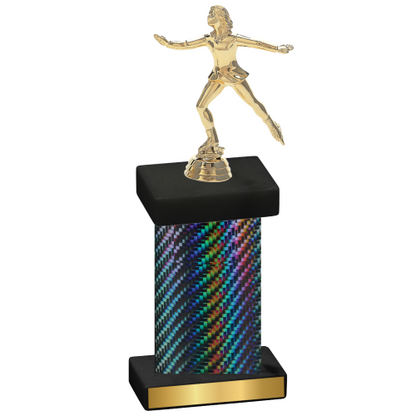 Single Black Carbon Fiber Skater Trophy