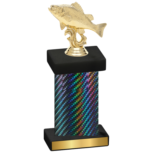 Single Black Carbon Fiber Fishing Trophy