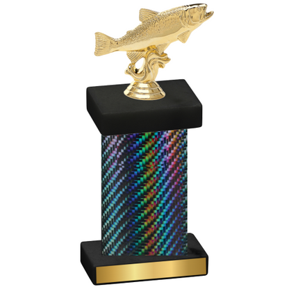 Single Black Carbon Fiber Fishing Trophy