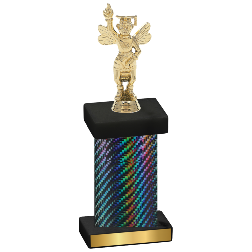 Single Black Carbon Fiber Academics Trophy