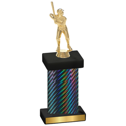 Single Black Carbon Fiber Baseball Trophy