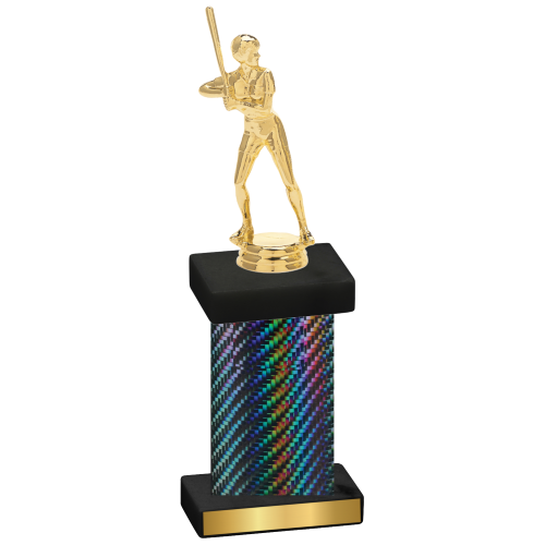 Single Black Carbon Fiber Softball Trophy