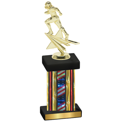 Single Flag USA Football Trophy