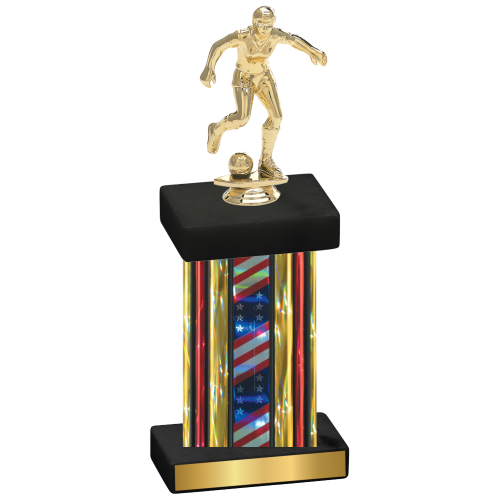 Single Flag USA Soccer Trophy