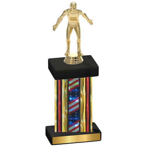 Single Flag USA Wrestling Trophy