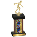 Single Flag USA Bowling Trophy