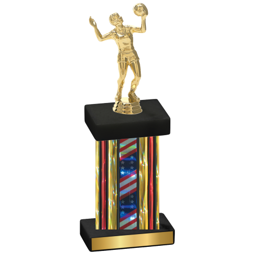 Single Flag USA Volleyball Trophy