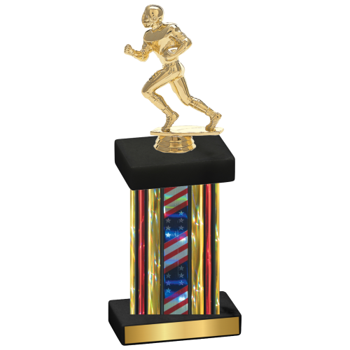 Single Flag USA Football Trophy