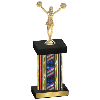 Single Flag USA Cheerleading Trophy