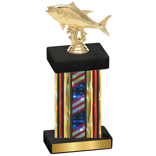 Single Flag USA Fishing Trophy