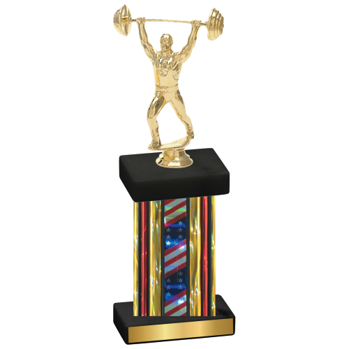 Single Flag USA Weights Trophy