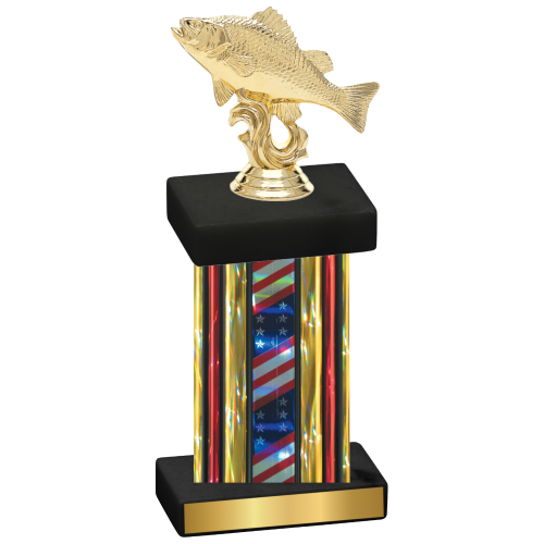 Single Flag USA Fishing Trophy