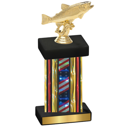 Single Flag USA Fishing Trophy