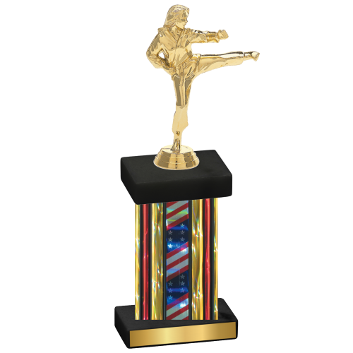 Single Flag USA Karate Trophy