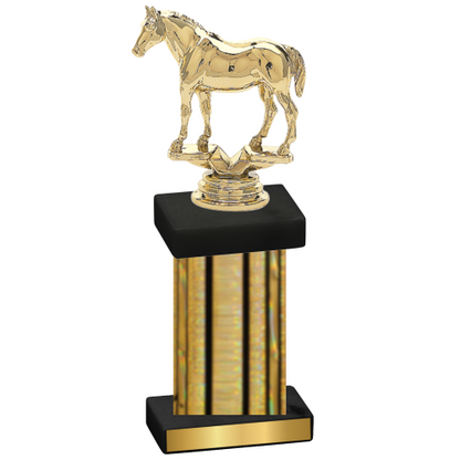 Single Gold Glacier Horses Trophy