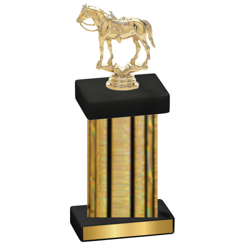 Single Gold Glacier Horses Trophy