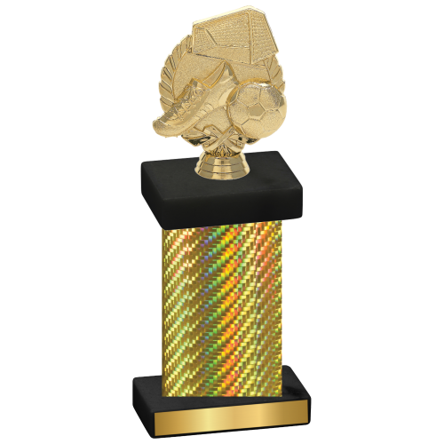 Single Gold Carbon Fiber Soccer Trophy