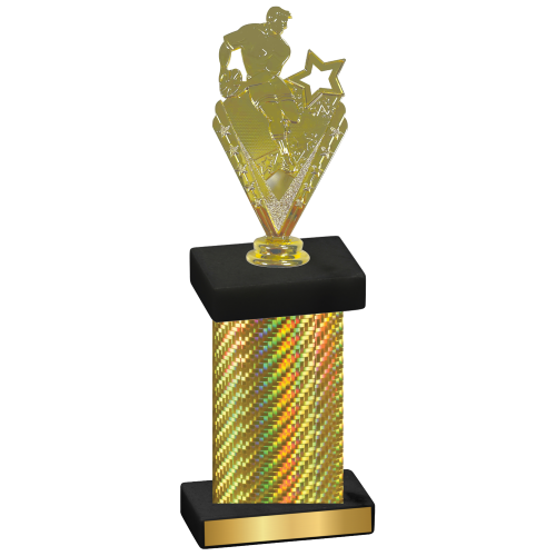 Single Gold Carbon Fiber Rugby Trophy