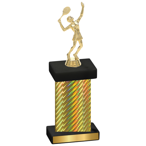 Single Gold Carbon Fiber Tennis Trophy