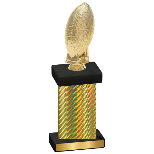 Single Gold Carbon Fiber Football Trophy