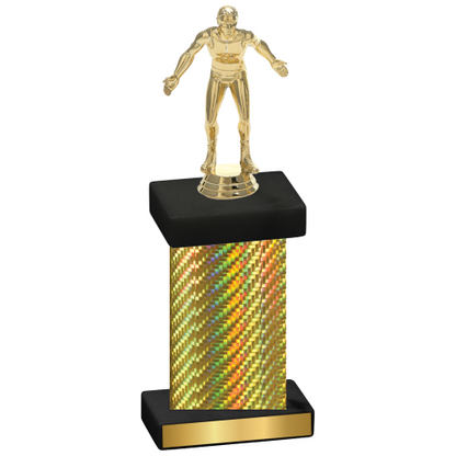 Single Gold Carbon Fiber Wrestling Trophy