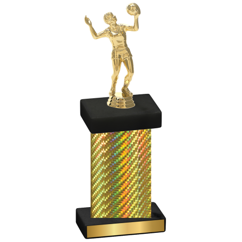 Single Gold Carbon Fiber Volleyball Trophy