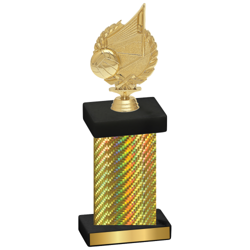 Single Gold Carbon Fiber Volleyball Trophy