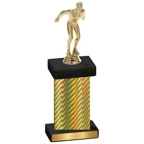 Single Gold Carbon Fiber Swimming Trophy