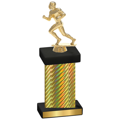 Single Gold Carbon Fiber Football Trophy