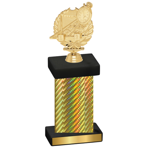 Single Gold Carbon Fiber Swimming Trophy