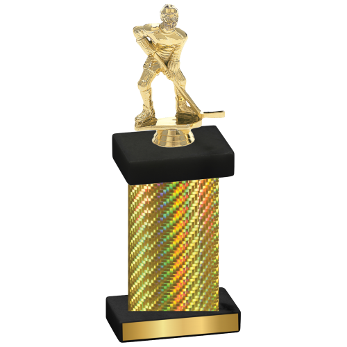 Single Gold Carbon Fiber Hockey Trophy