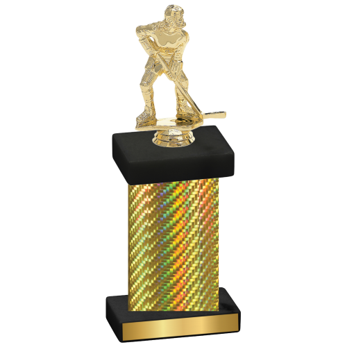 Single Gold Carbon Fiber Hockey Trophy