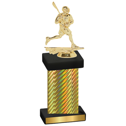 Single Gold Carbon Fiber Lacrosse Trophy