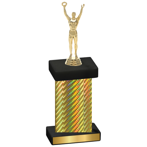 Single Gold Carbon Fiber Victory Trophy