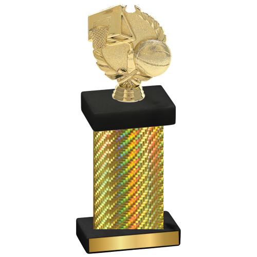 Single Gold Carbon Fiber Basketball Trophy