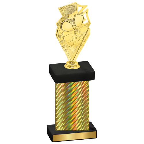 Single Gold Carbon Fiber Pickleball Trophy