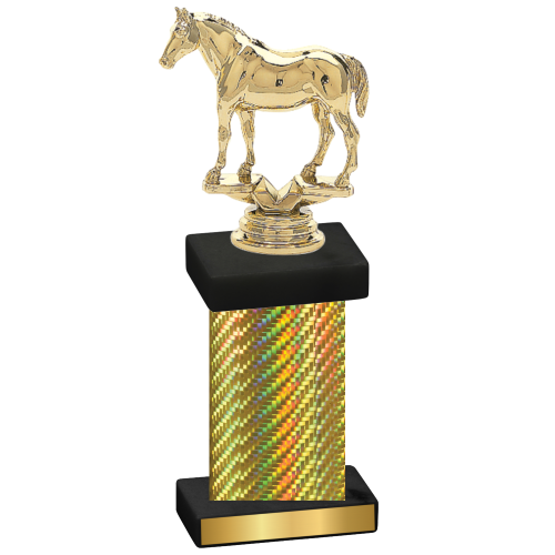 Single Gold Carbon Fiber Horses Trophy