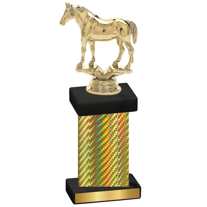 Single Gold Carbon Fiber Horses Trophy